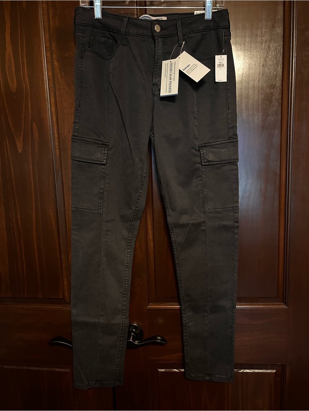 Old Navy Black Cargo Skinny Jeans